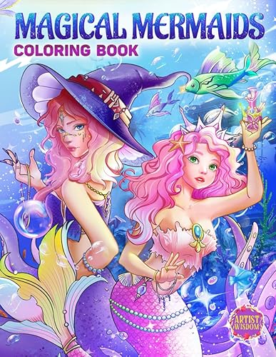 Magical Mermaids: Enchanting Mythical Creatures Coloring Book with Mystic Sea Sirens Illustrations, A World of Fantasy Mermaid to Color for Relaxation and Explore Oceanic Wonders