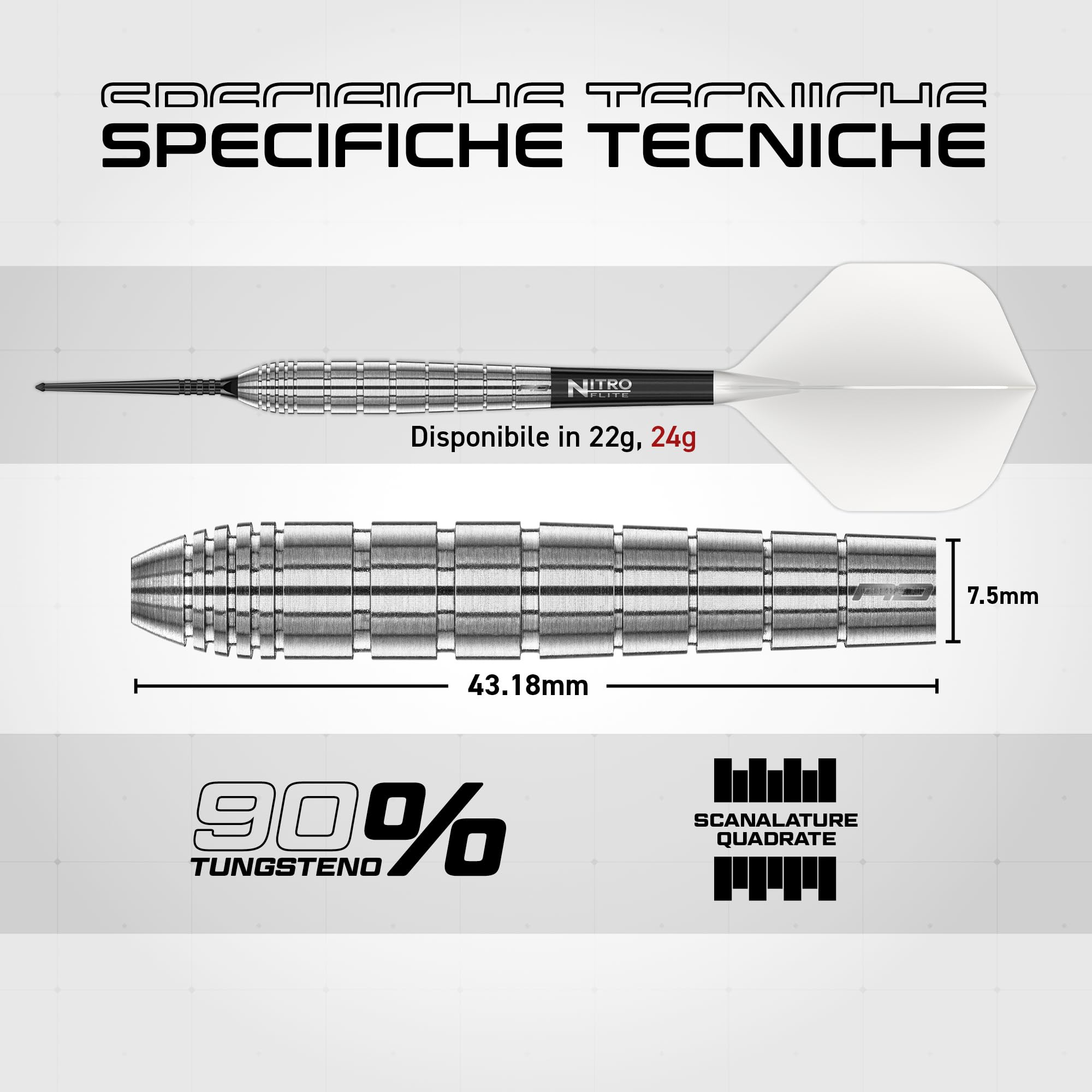 RED DRAGON Freccette Luke Humphries | Punti di commutazione TX1 Powered by Winmau | Set di freccette da 2 g | Punta in acciaio | Set di freccette professionali al 90% in tungsteno con alette e alberi