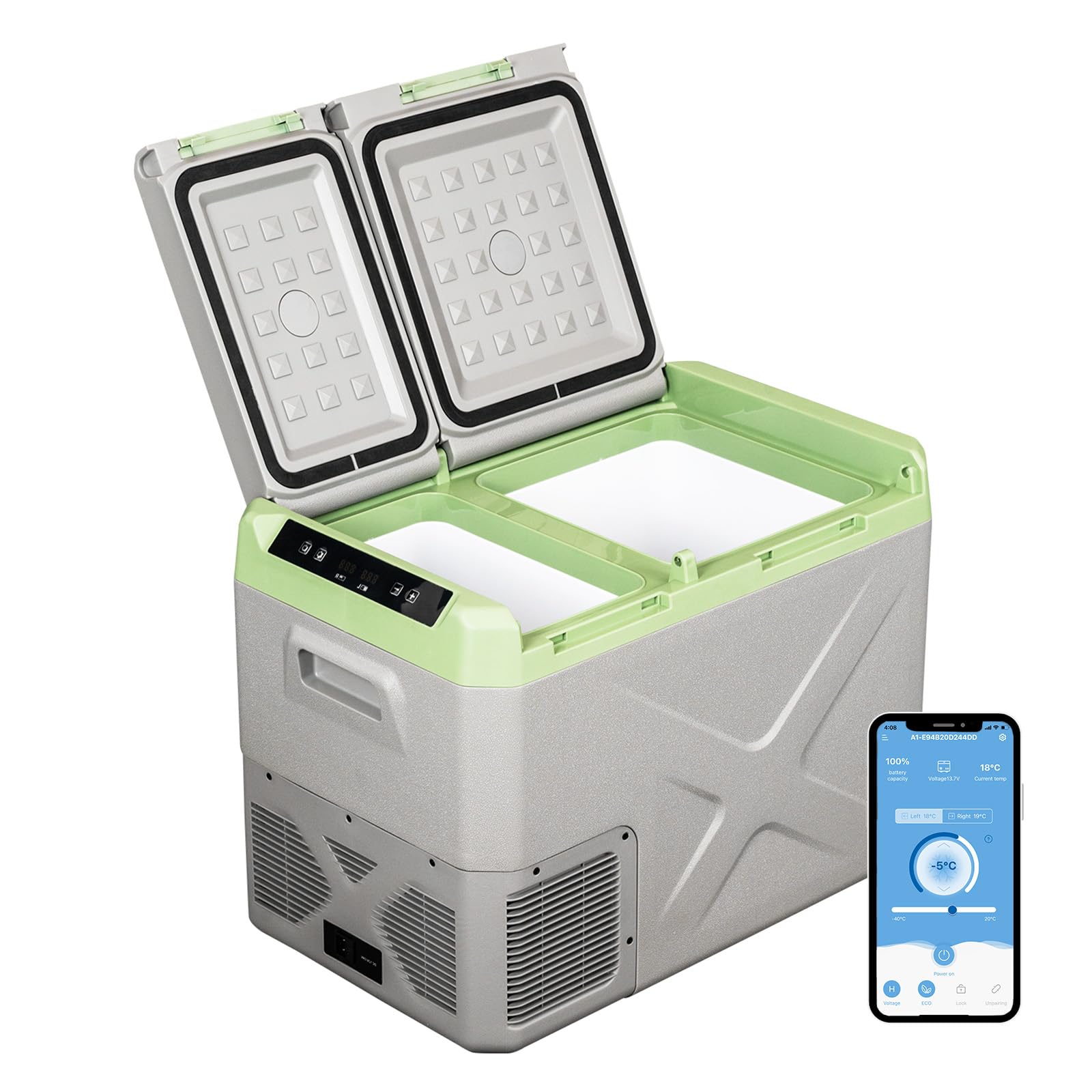 Alpicool XD45 35L Portable Refrigerator Car Fridge Freezer with Telescopic Handle Cool Box for camping, driving, Picnic