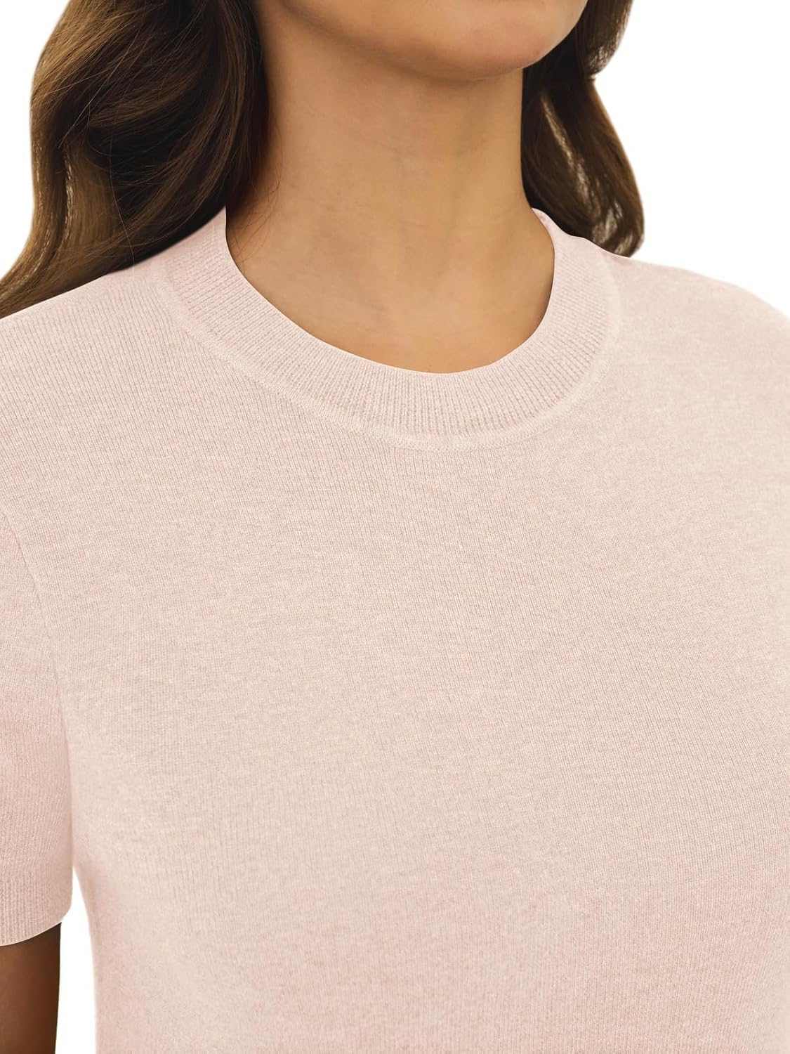 GKBK Women's Soft Short Sleeve Wool Blend Pullover Sweater for Business Casual & Fashion - Image 6