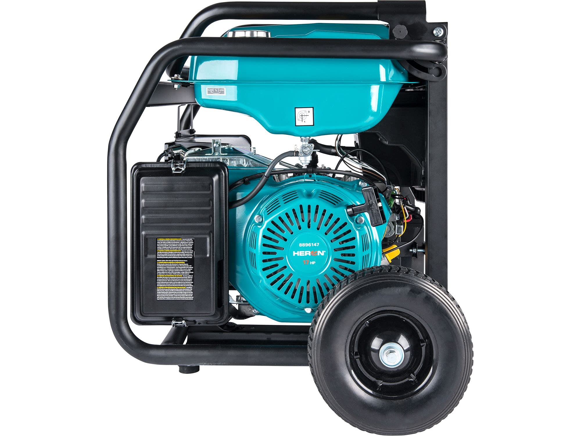 Generatore di corrente benzina 17 PS/8,2 kW/10,25 kVA (400 V), 6,5 kW (230 V), telaio, avviamento elettrico