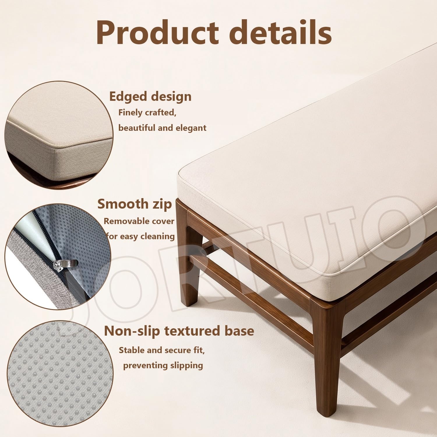 Cojín per Banco Comedor Grueso 5cm,Funda De Lino Extraíble con Cremallera,Antideslizante Zapatero Cojines De Asiento De Silla Larga para Interiores Y Exteriores(Gris Oscuro,200x50cm/79x20in)