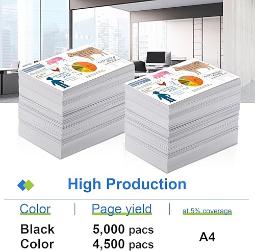 Miniatura 3 de TN-433 - Cartucho de tóner de alto rendimiento a color paquete de 5 2BK1C1M1Y VASEINK compatible con impresora Brother TN433 DCP-8060 8065DN HL-5240