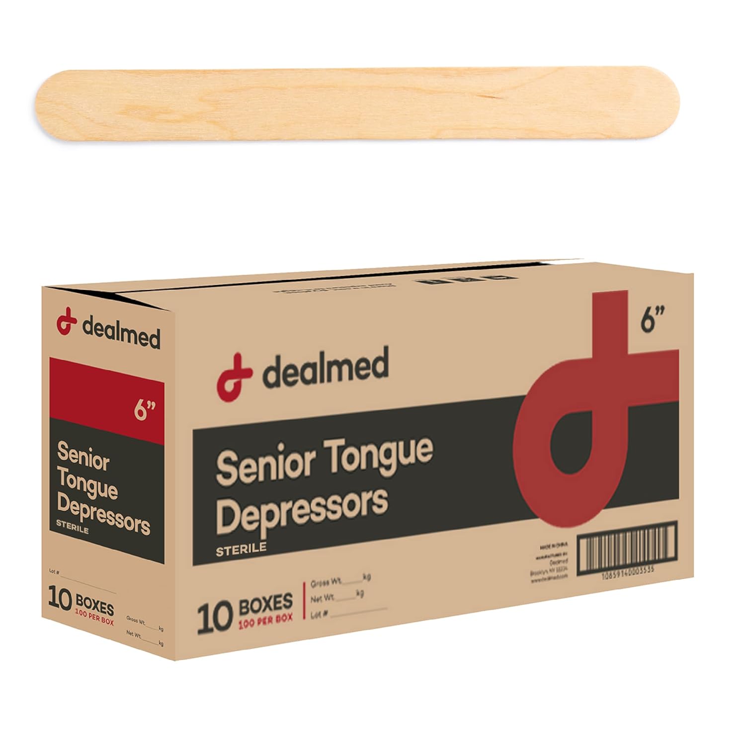 Dealmed 5.5” Junior Tongue Depressors – 500 Non-Sterile Wood Tongue Depressor Sticks, Can Be Used as Tongue Depressors for Crafts, in Medical Practice, Emergency First Aid Kits and More : Industrial & Scientific