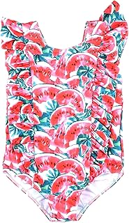 مايوه سباحة بناتي بدون أكمام بطبعة بطيخ من ميكس آند ماكس، مقاس لعمر 18-24 شهر