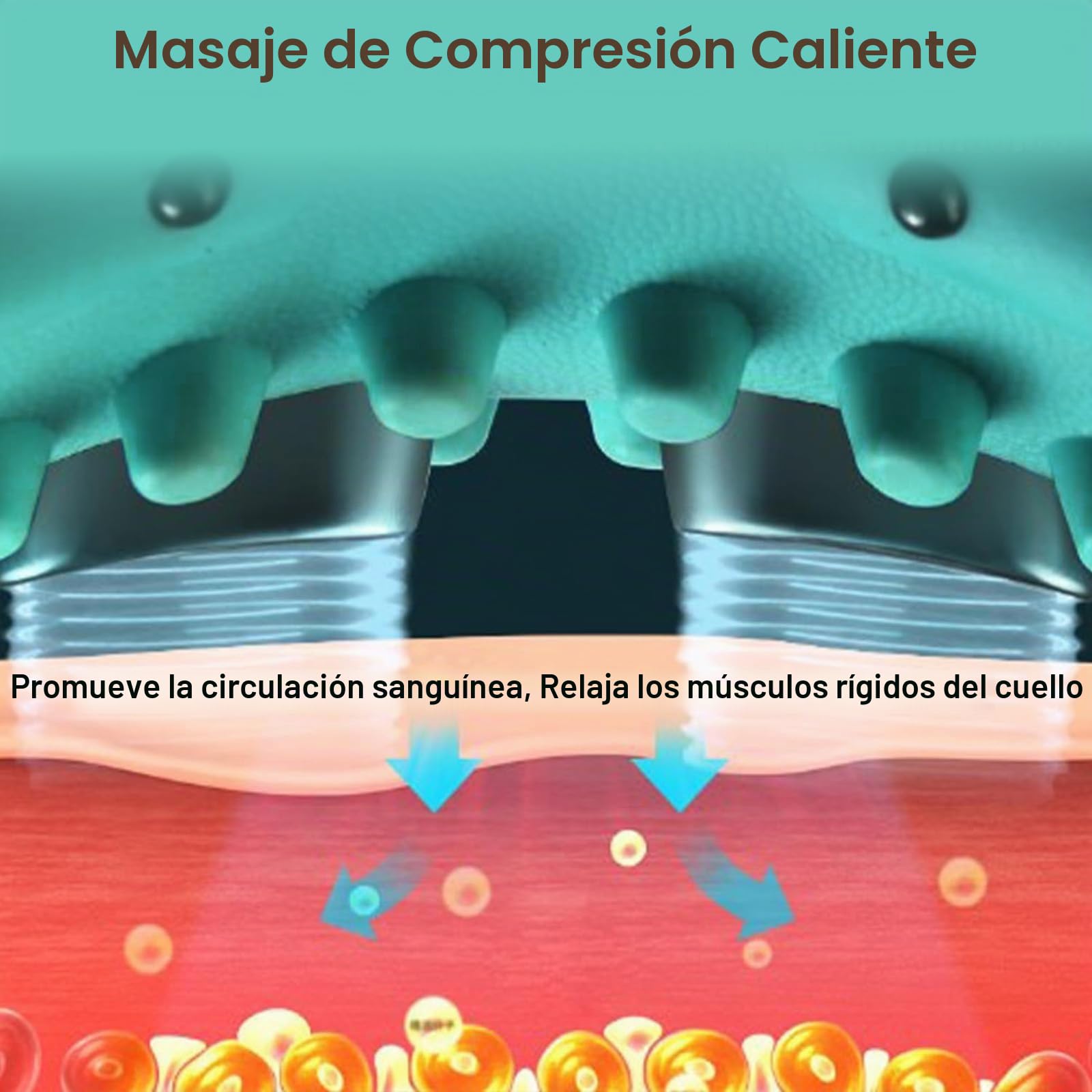 Masajeador de cuello y hombros inalámbrico, masajeador eléctrico de cuello con calor, masajeador de cuello mejorado 2026, USB 3 modos y 6 frecuencias