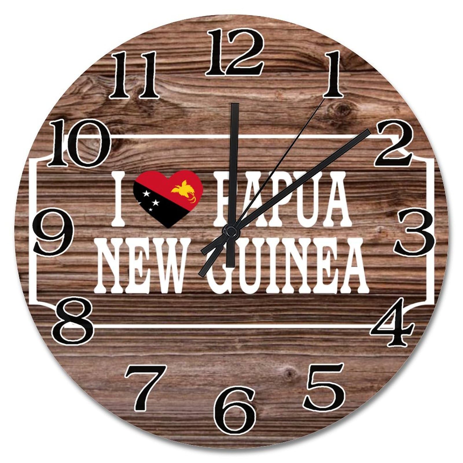 Horloge murale Papouasie vintage de 30,5 cm : cadeau pour ami étranger