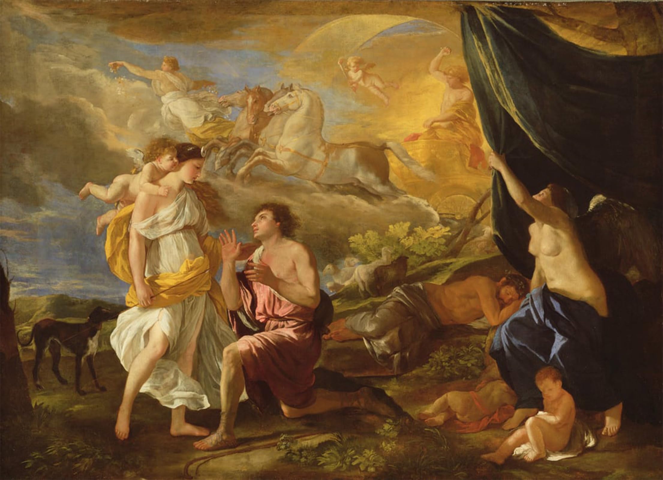 Toile Séléné et Endymion de Nicolas avec impression haute définition