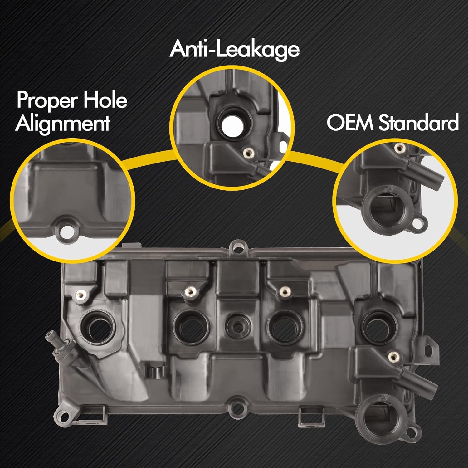 Upgrade Valve Cover Compatible with Nissan Juke 1.6L L4 2011 2012 2013 2014 2015 2016 2017 Gas Replace 13264-1KC1A