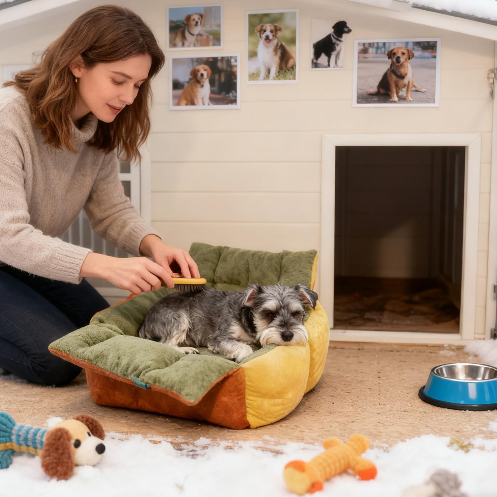 Asiento De Coche Para Cachorros Con Bolsillos y Cinturón de Seguridad Cama | Transportín Para Gatos Grande Para Viajes Coche Diario Cachorro Interior Exterior Transporte