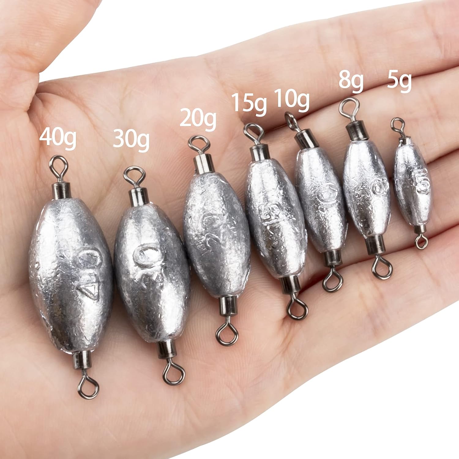 THKFISH Fishing Weights Inline Weights Trolling Sinkers Swivel Weights Quick Set Up Lead Fishing Sinker with Inner Swivel Set 1/6oz 1/4oz 3/8oz 1/2oz 3/4oz 1oz 1.4oz : Sports & Outdoors