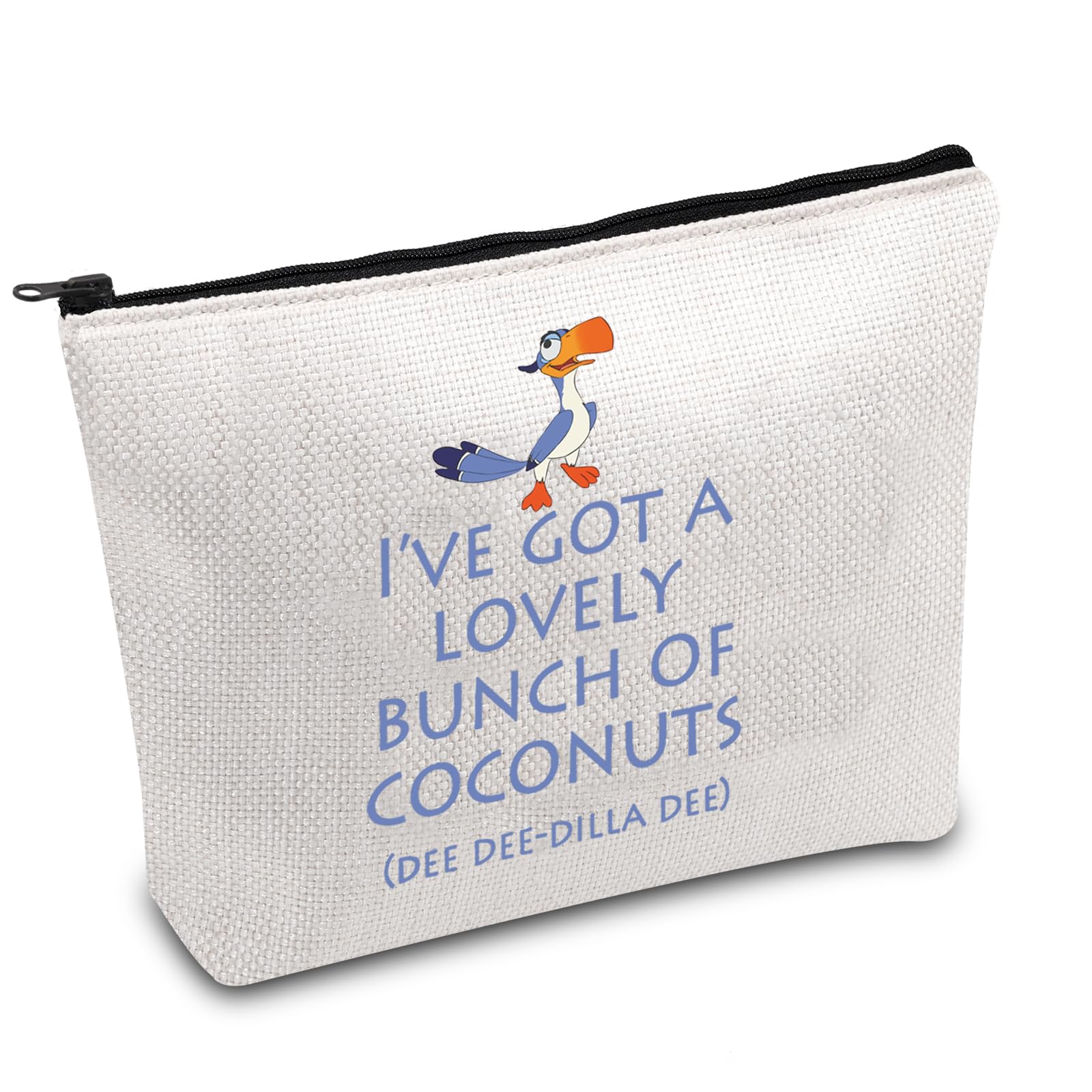 FOTAP Lion-King Inspired Gift Animal Kingdom Bag Zazu Lion Magical Vacation Makeup Bag Zazu Lover Gift Pride Land Trip Gift, Coconuts