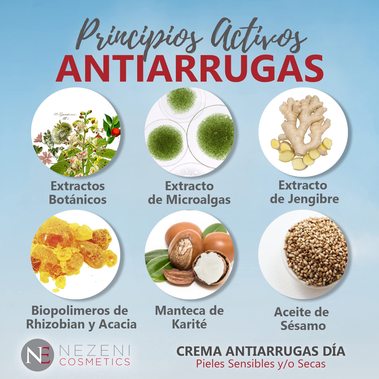Nezeni Crema Facial Antiarrugas Mujer/Hombre 18 Principios Activos | Rellenador Arrugas Profundas | Crema Antiarrugas Día Reafirmante Para Cara, Cuello y Escote | Piel Sensible y/o Seca