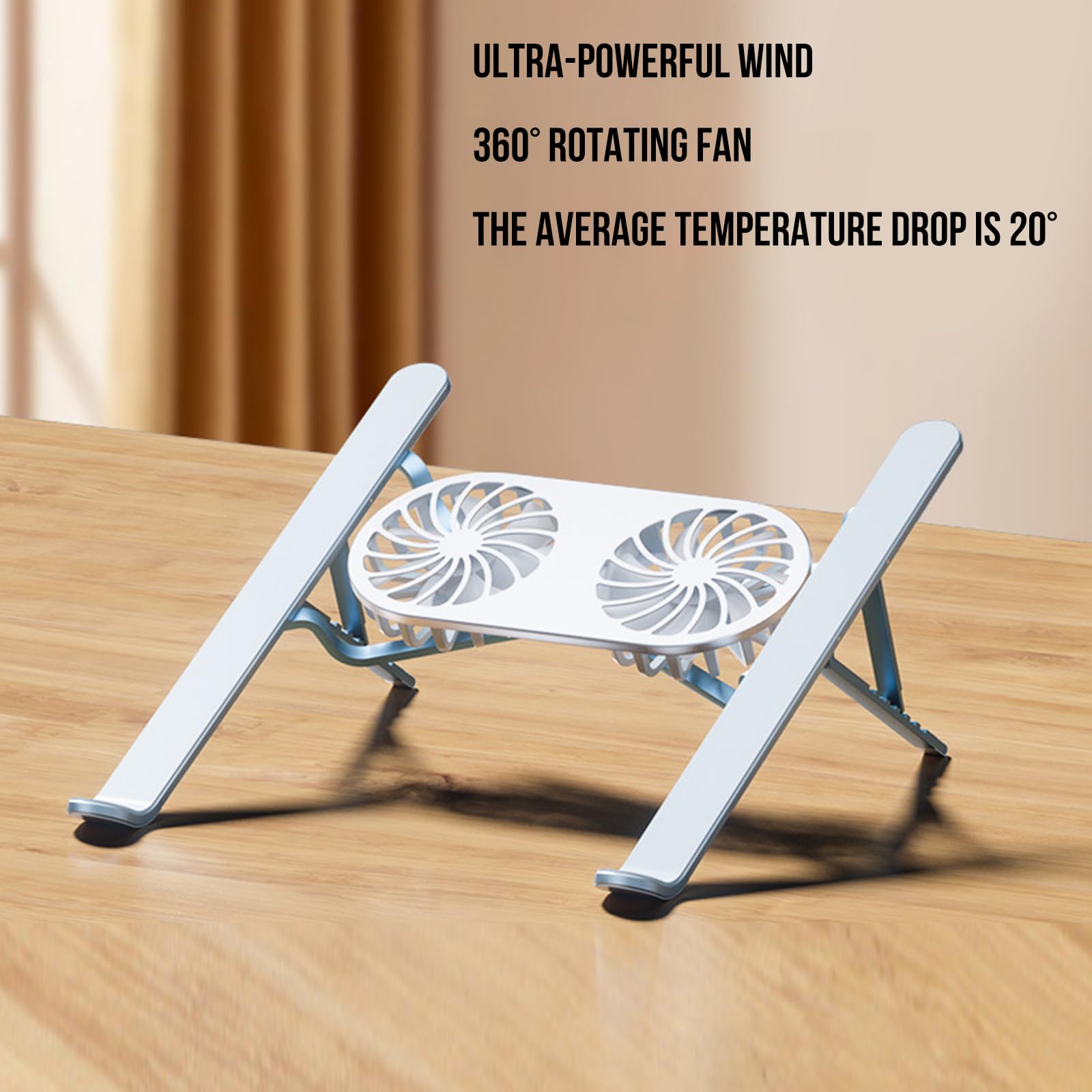 Supporto per dispositivi raffreddamento per laptop Supporto per notebook in alluminio con supporto per notebook con raffreddamento migliorato per piattaforma raffreddamento per laptop da 13-21