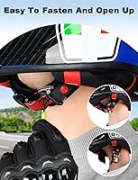 Vista 2 de Kit de hebilla de liberación rápida para casco, clip de correa de barbilla para casco de motocicleta para cara completa, 3/4, medios cascos