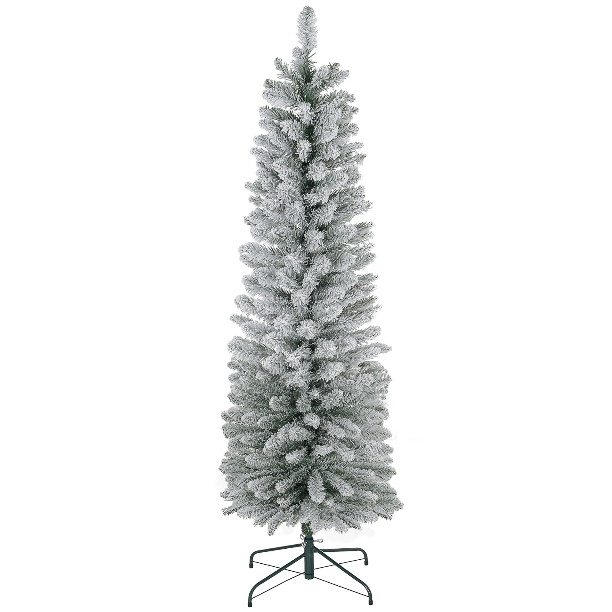 Homcom White Artificial Pencil Christmas Tree With Branches In | Size: 6Ft
