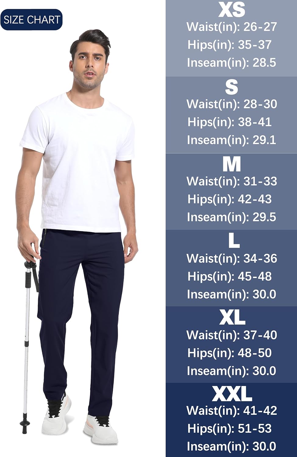 WENRONSTA Men's Lightweight Hiking Pants Quick Dry Water Resistant Breathable Athletic Running Jogger Track Active Sweatpants - Image 6