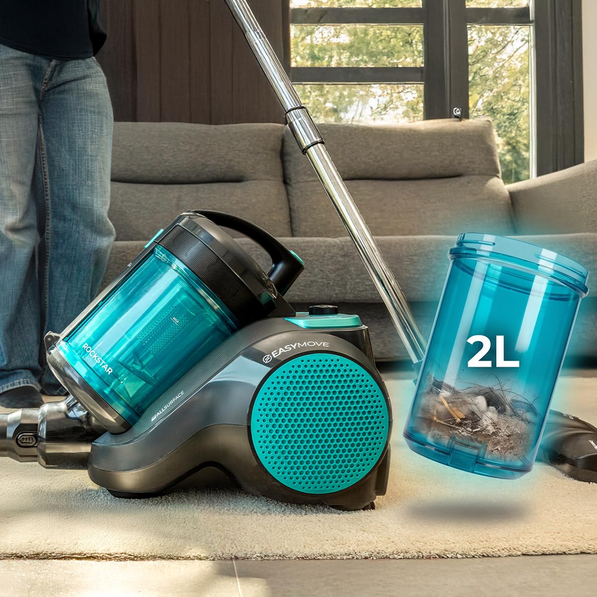 Cecotec Aspirateur Traîneau avec Sac Conga Rockstar Cyclonic Powerbag, 900W