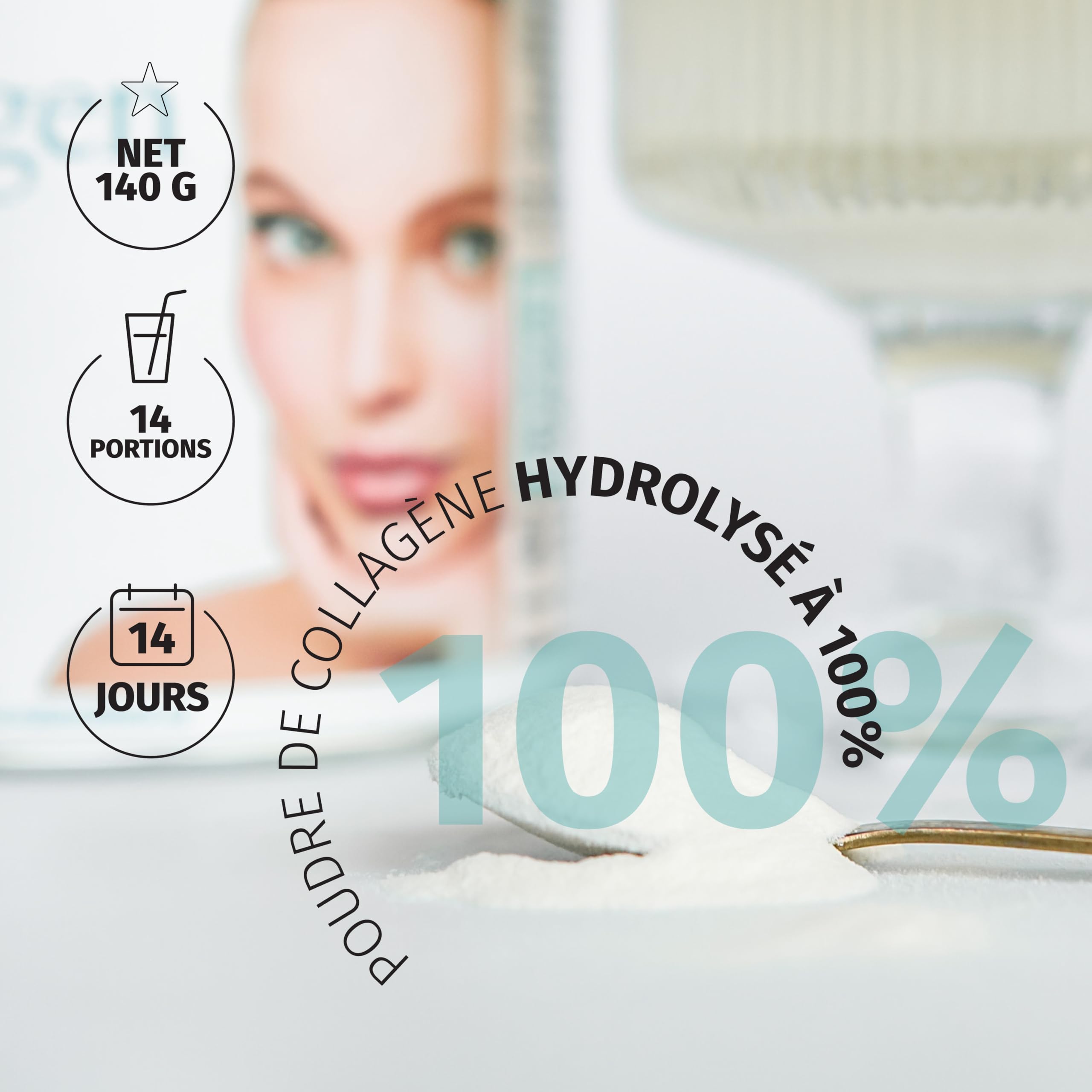 Nature's Finest by Nutrisslim Collagène en Poudre Hydrolysé 100% Naturel, Collagène Bovin Pur Sans Additifs, Optimise l'Absorption - Sans Édulcorants ou Arômes Artificiels
