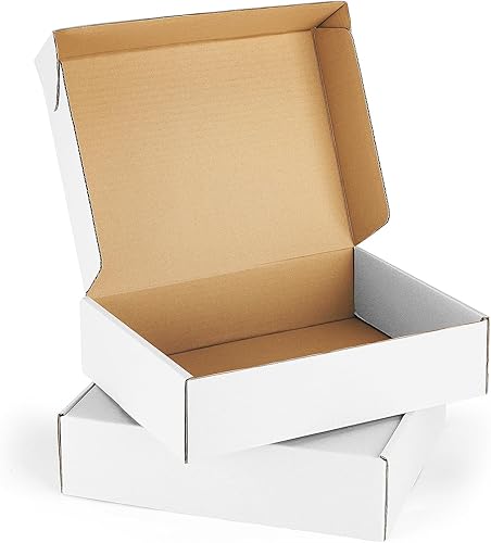 Miniatura 6 de Euapko - Sobres de cartón corrugado de 7 x 5 x 2 pulgadas, cajas de envío pequeñas de cartón blanco para pequeñas empresas, paquete de 25 unidades