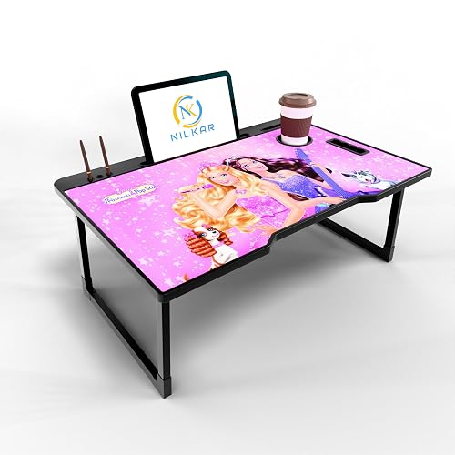 NILKAR Study Table Bed Table Premium Laptop Table/Foldable and Portable Wooden/Writing Desk for Office/Home/School (CTD BB)