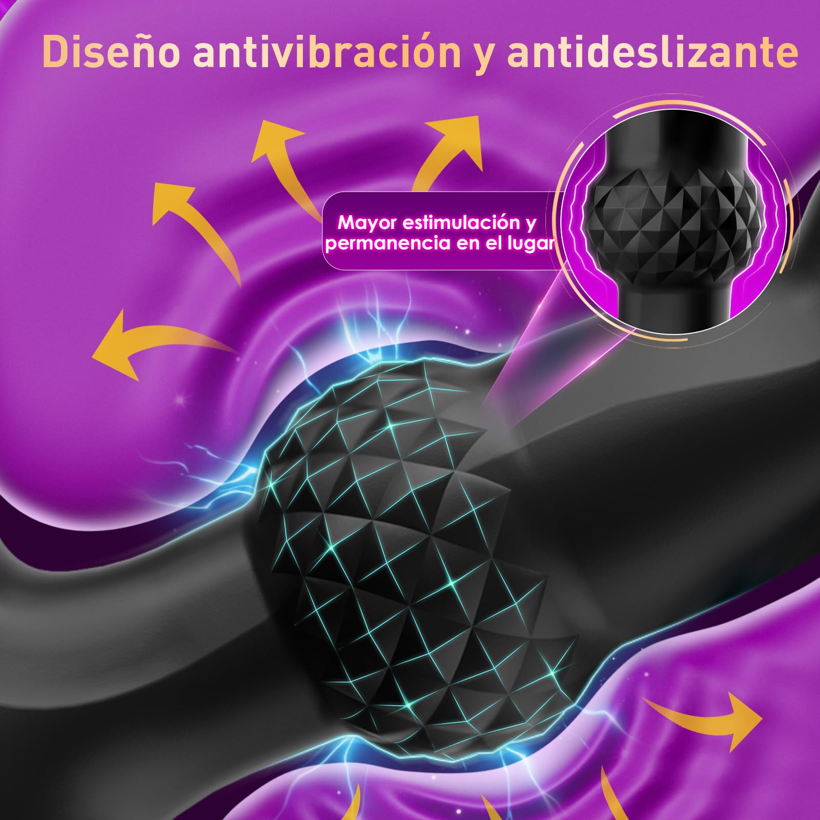 Antideslizante Estimulador Prostata con Anillo Vibrador, Plug Anal Vibradors Mando Distancia con 7 Modos de Columpios&Vibratorios, Juguetes Sexuales Hombre Masturbador Eróticos para Pareja Sexuales