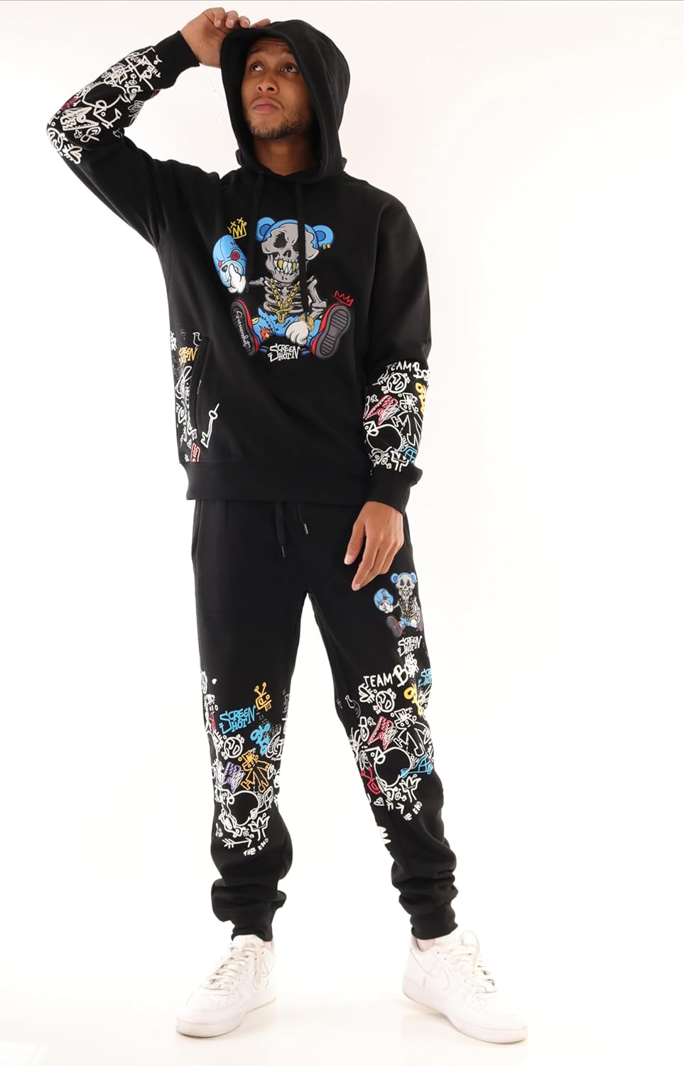 SCREENSHOT P1113 Fleece Pants Premium Urban Streetwear Graphic Sweatpants - Classic Jogger Fit - Image 4