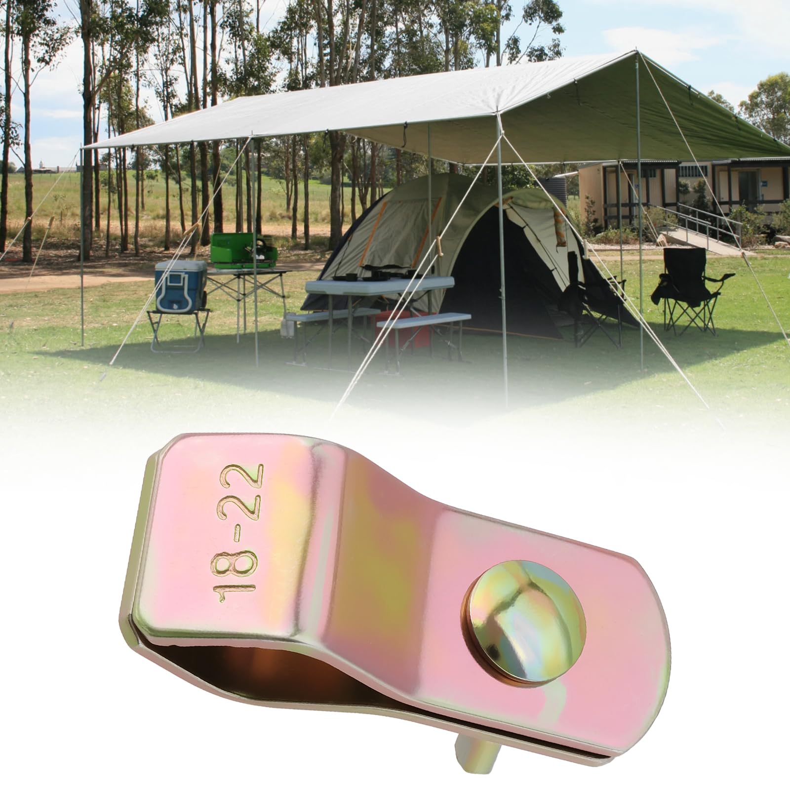 SG Store 10pcs 18-22mm Tent Clamps with Wing Nut for Tent Poles and Awning - Image 2