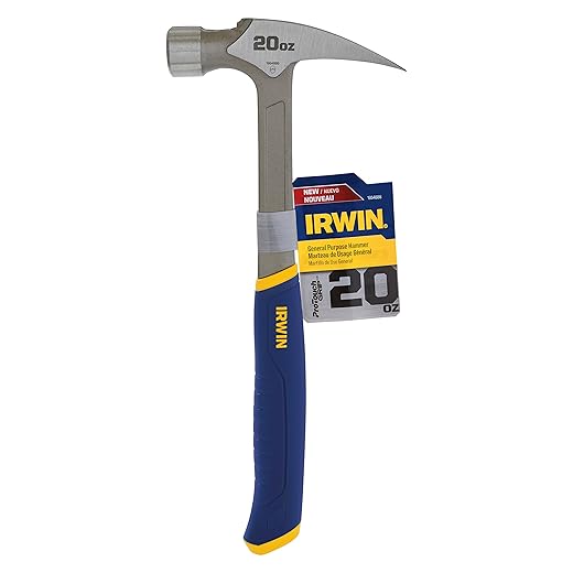 IRWIN Martelo Uso Geral 500g, Cabo Anatômico de Fibra de Vidro, 1954888