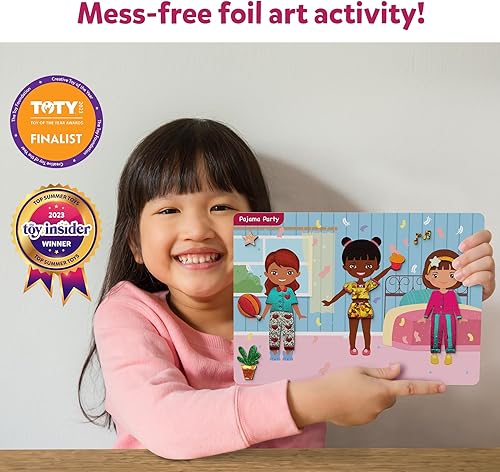 Miniatura 2 de Skillmatics Foil Fun - Vestir, arte sin desorden para niños, kits de manualidades y suministros, actividad creativa de bricolaje, juguetes de viaje,