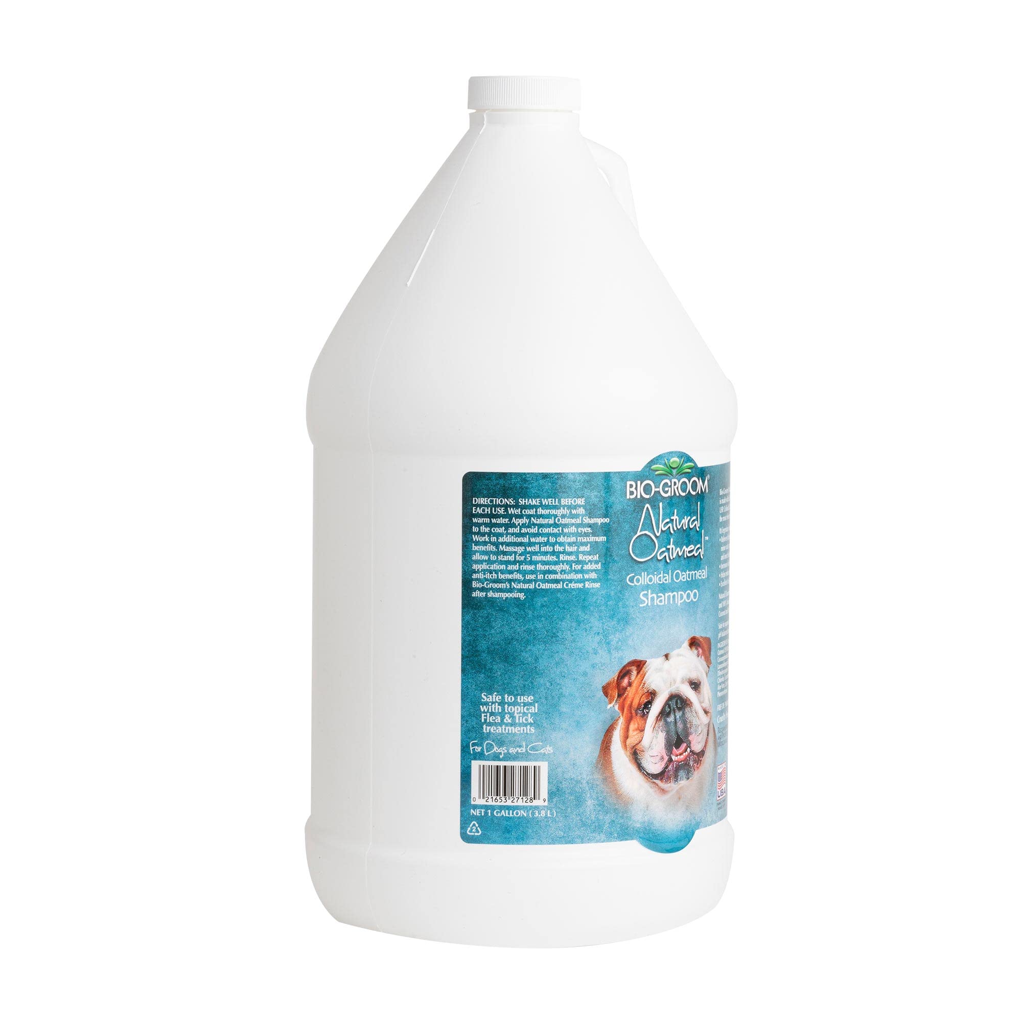 BIO-GROOM - Natural Oatmeal - Haferflocken Shampoo - Hundeshampoo und Welpenshampoo - Lindert Juckreiz und spendet Feuchtigkeit - pH-neutral und frei von Parabenen - 3,8 L