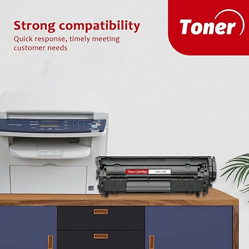Miniatura 5 de Cartucho de tóner negro 104 de alto rendimiento (paquete de 2) – Reemplazo de tóner CRG-104 compatible con Vsenk para tóner 104 para impresora
