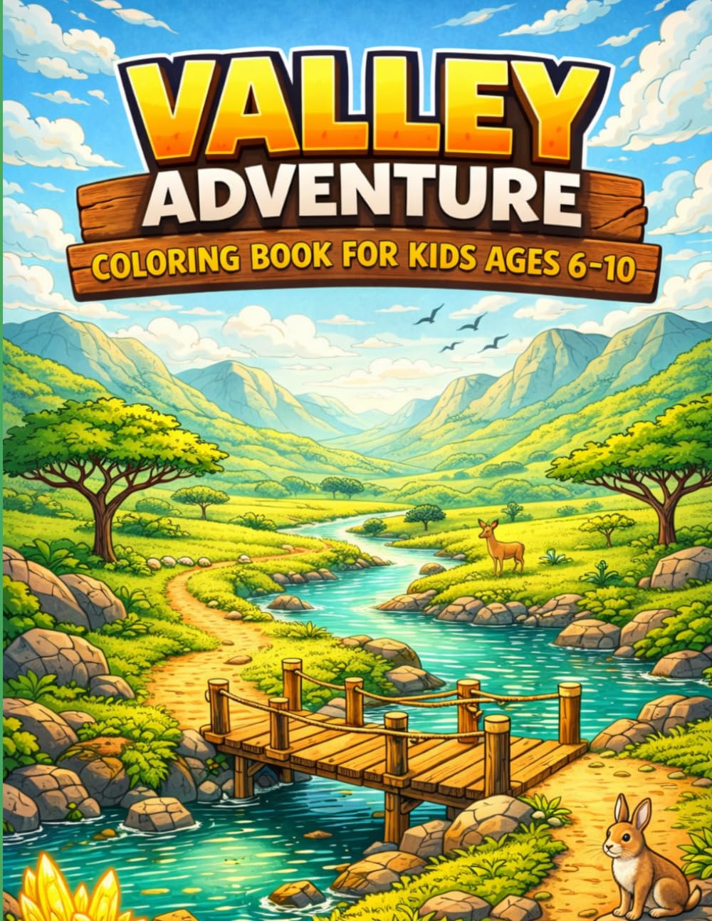 Valley Adventure Coloring Book for Kids Ages 6–10: Explore Peaceful Valleys, Hidden Rivers, Forest Paths & Magical Nature Worlds (Adventure Worlds Coloring Series)