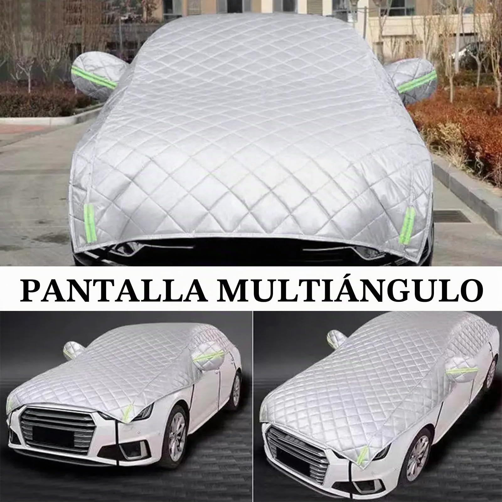 Funda para Coche, Media Cubierta De Garaje De 520x230cm Protección contra Granizo Cubierta Parabrisas Invierno Previene La Congelación Protección contra La Nieve para para La Mayoría De Los Sedanes