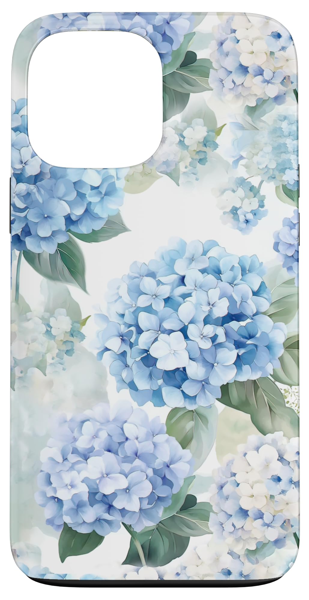 Blue Hydrangeas Flower Lover Tropical Garden Floral Case for iPhone 13 Pro Max