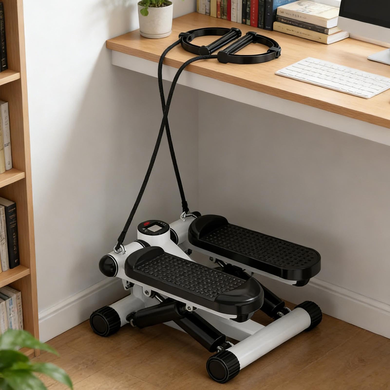 Stepper Esercizio a casa, portatile silenziatore regolabile con display LCD - Attrezzature per il fitness a steps | per lavoro, palestra, sport, ufficio, appartamento, viaggi e allenamento