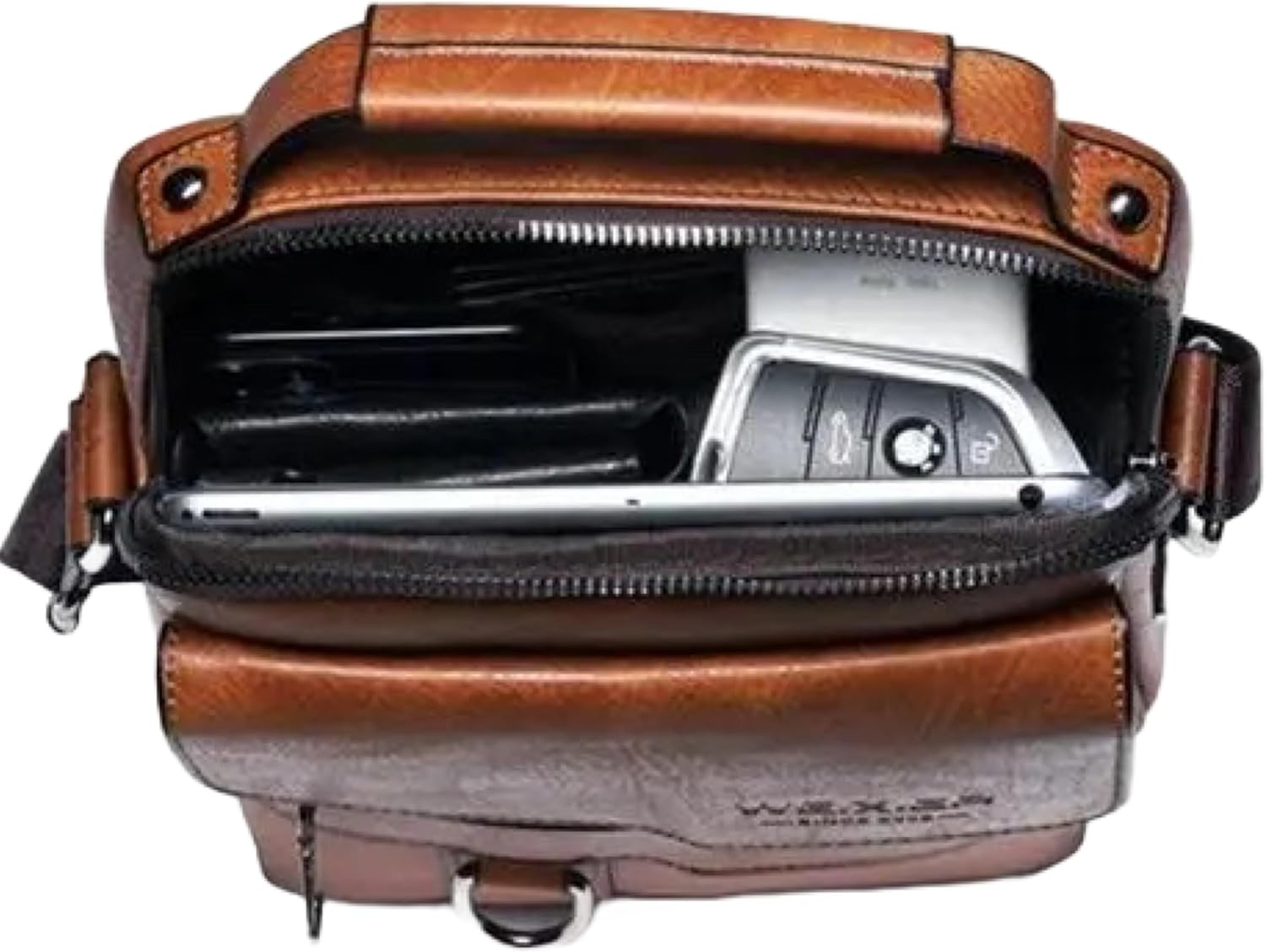 Leather Messenger Bag for Men, Stylish Briefcase for work & Office, Crossbody design, sleek leather finish