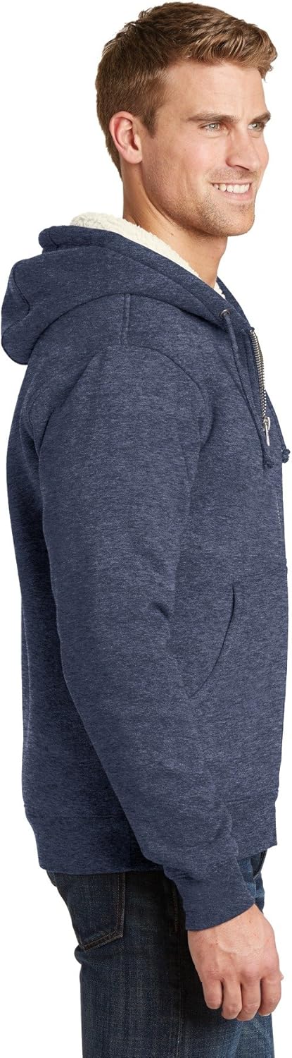 CornerStone Unisex Heavyweight Sherpa Lined Hooded Fleece Jacket | Zip Hoodie for Men & Women, Casual Sweatshirt - Image 3