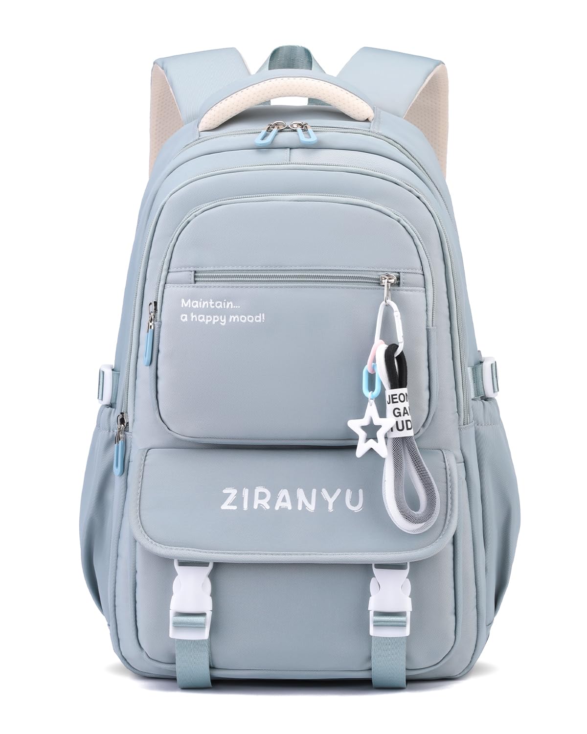 Amythe Mochila Escolar Niña - Mochila Colegio Niña para Instituto y Secundaria Ligera, Mochilas Adolescentes Chicas con Bolsillo Portátil 15,6" para Viaje - Apta para Carro, Azul