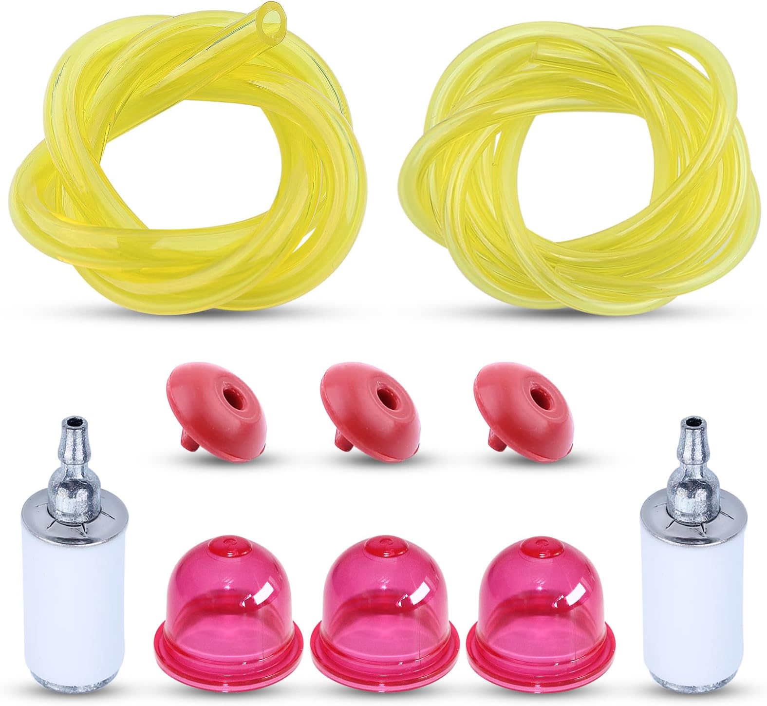 Kit Tubo Linea Carburante Con Pompetta Primer E Filtro Per Decespugliatori Poulan PP025, P1500, P2500, P3500, P4500 - Foto 3