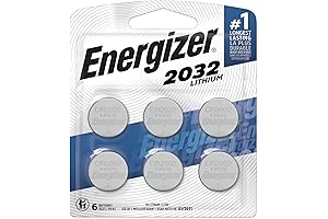 Energizer CR2032 Lithium Coin Cell 3V Watch Battery 6-Pack