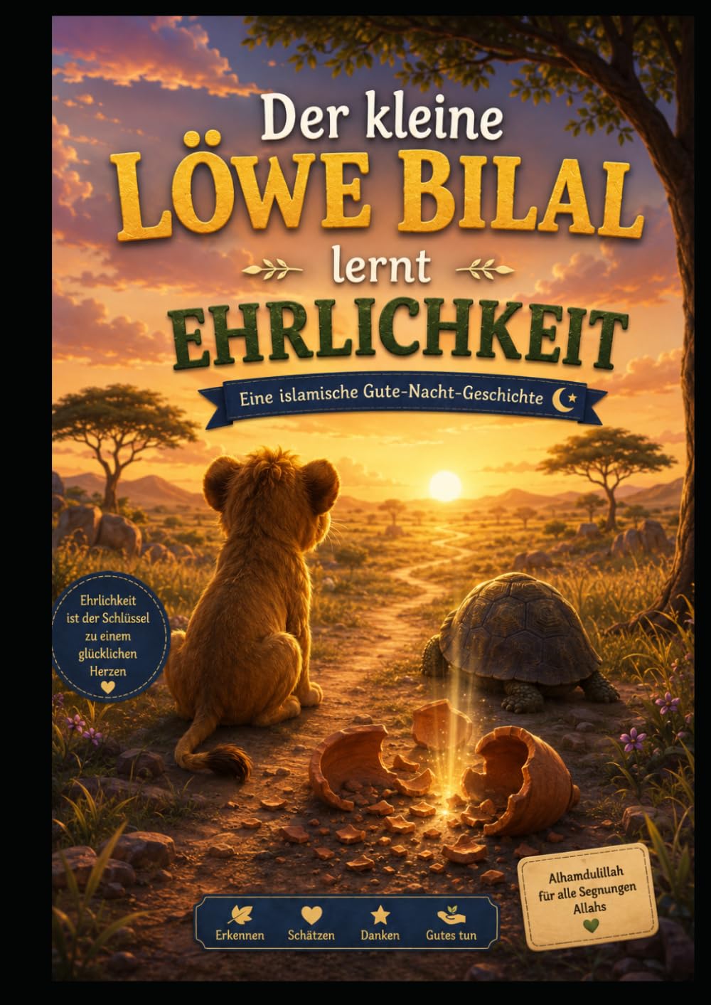 Der kleine Löwe Bilal lernt Ehrlichkeit: Eine islamische Gute-Nacht-Geschichte über Ehrlichkeit für Kinder