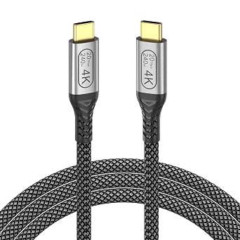 20Gbps USB C to C Data Cable 3FT, 4K Monitor Video Cord, 240W Fast Charging