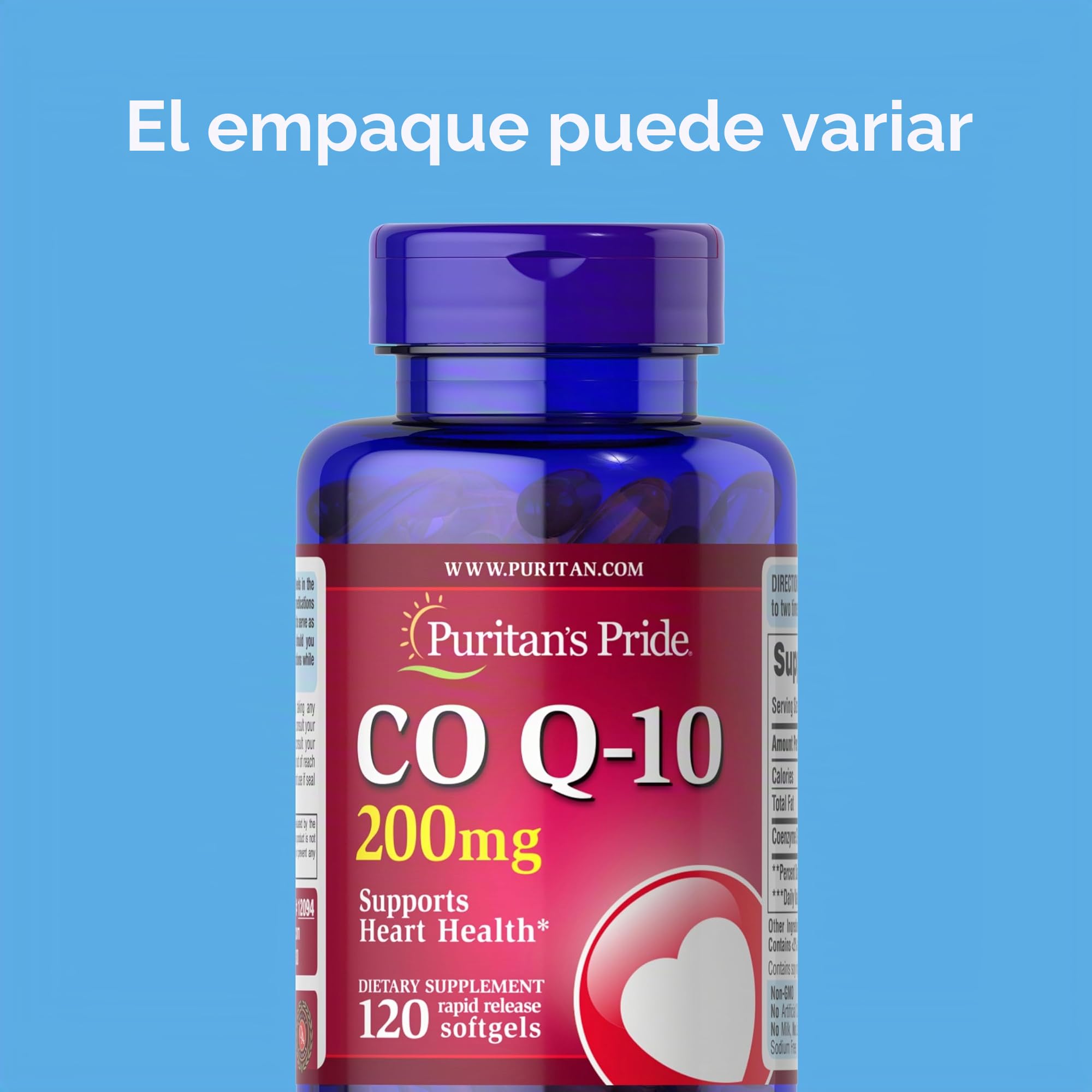 Puritan's Pride Q-SORB Co Q-10 200 mg-120 Rapid Release Softgels