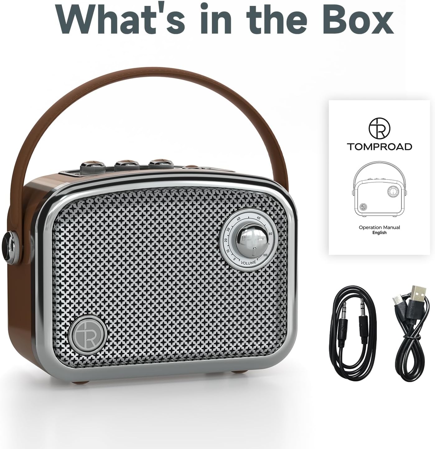 Portable Bluetooth Speaker Wireless Powerful Deep Bass Loud Stereo Sound Vintage Decor Cute Fashion Style Speakers with Subwoofer DSP Support TWS/USB/AUX for Home Desk Accessories Party Outdoor - Image 7