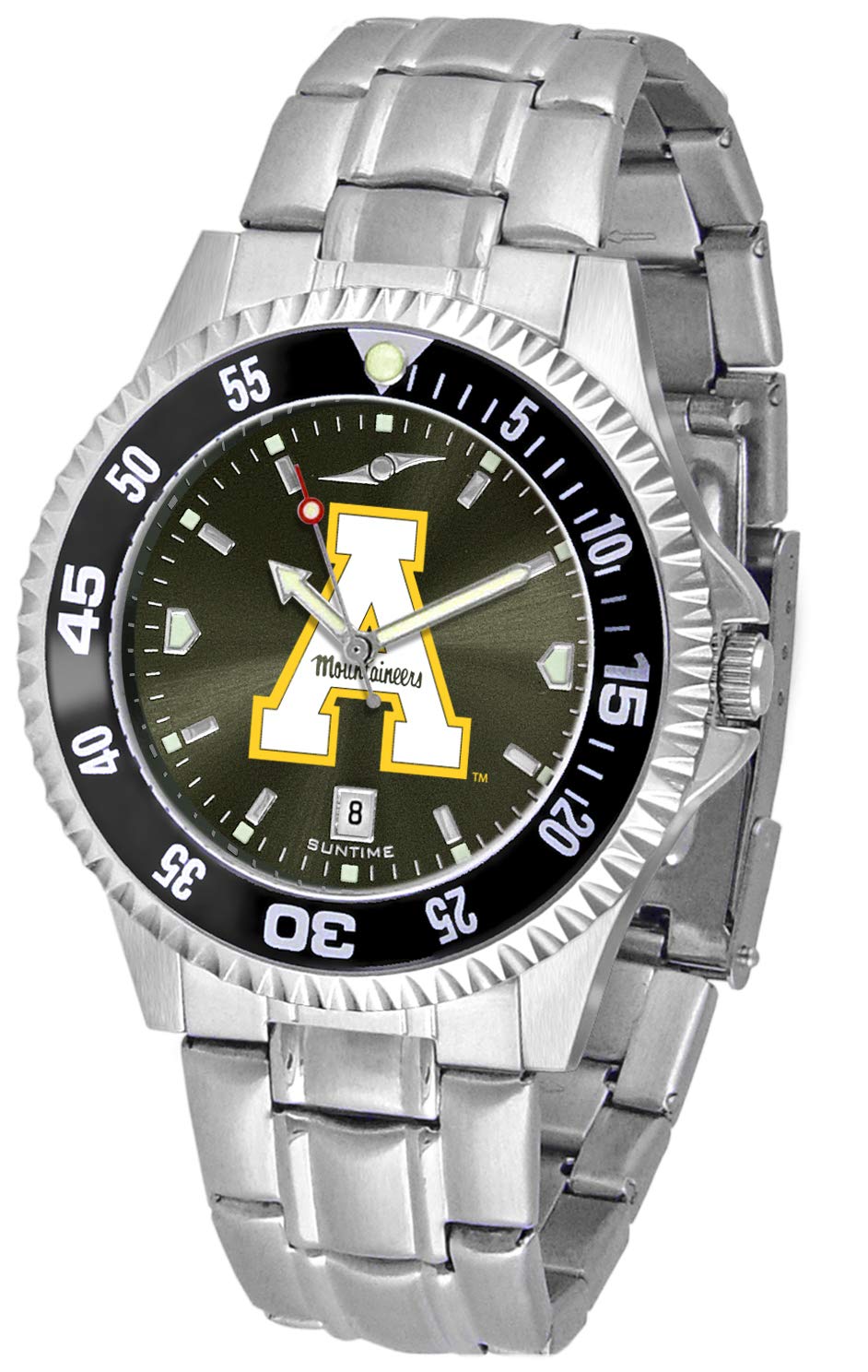 SunTime Men's Competitor 40mm Quartz Watch, 20mm Stainless Steel Strap, Team Color Dial and Bezel