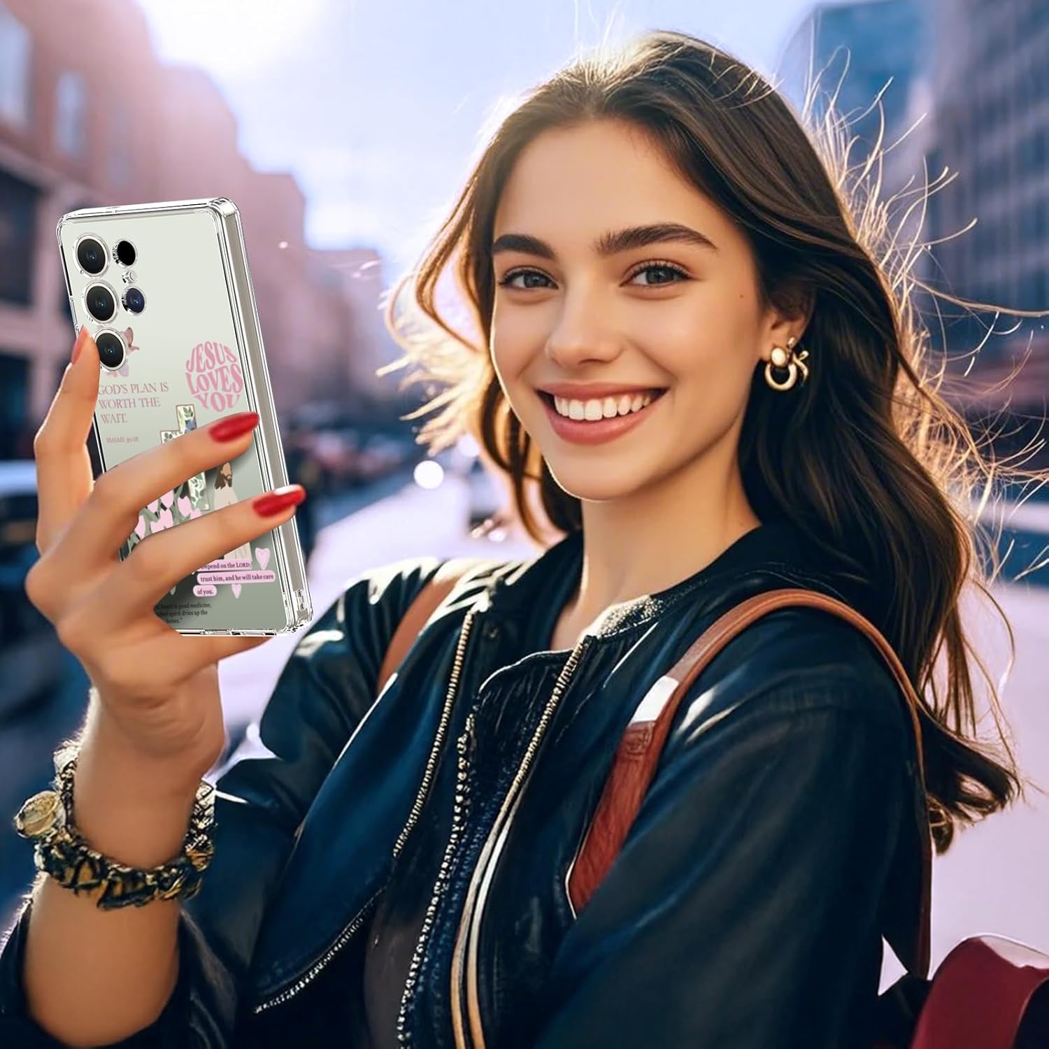 bicol for Samsung Galaxy S25 Ultra Case,Slim Clear Cover with Enhanced Camera Protection & God is Within Me,Trendy Protective Phone Case for Women & Girls, Fashion Design - Image 6