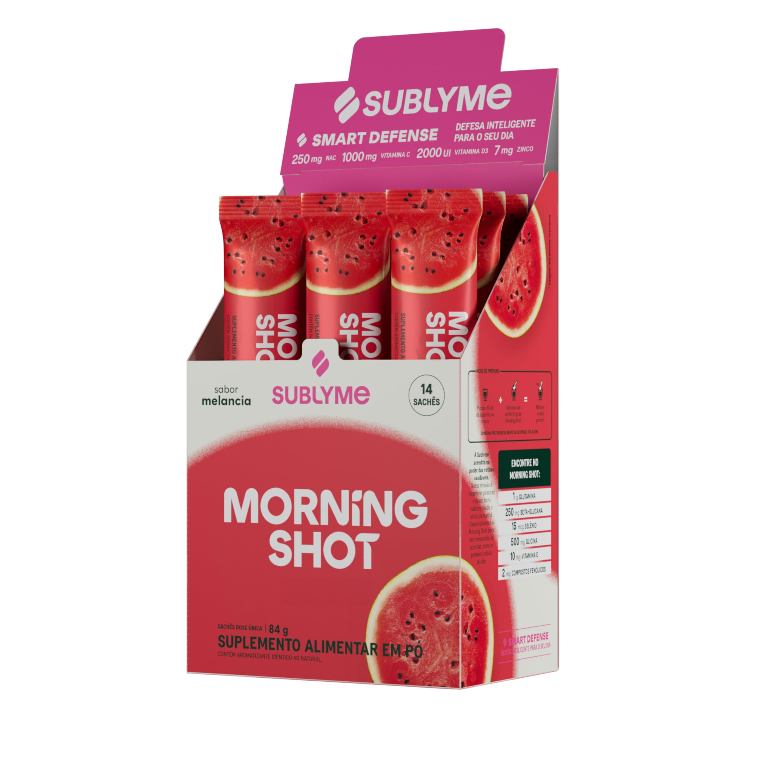 Morning Shot Melancia - Travel Size (84g) - Sublyme | Suplemento