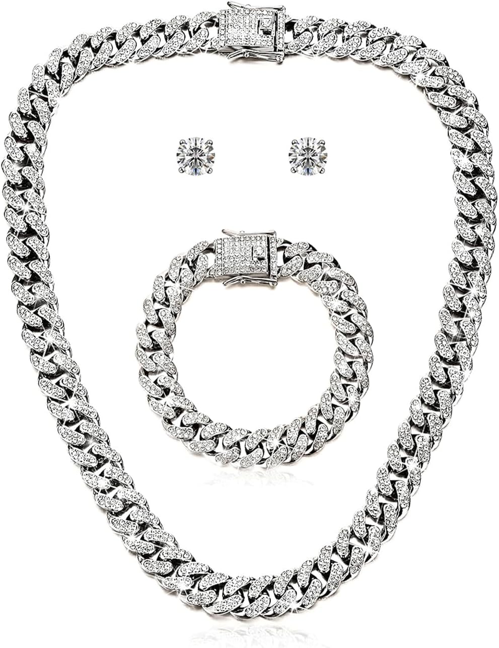 Luxval Tennis Necklace 14K Gold Plated Rhinestone Butterfly Choker Necklaces for women Dainty Zirconia Cut Faux Diamond chain 3mm