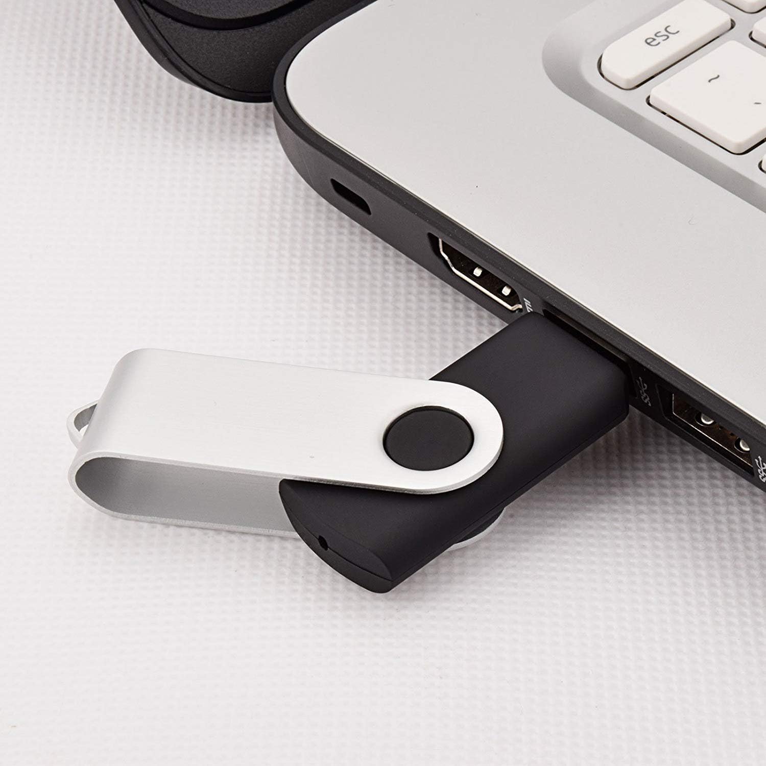 20 Pack USB Flash Drive, USB Swivel Thumb Drives Bulk Storage Memory Stick U Disk (64GB-8MB) (20PCS - 512MB)